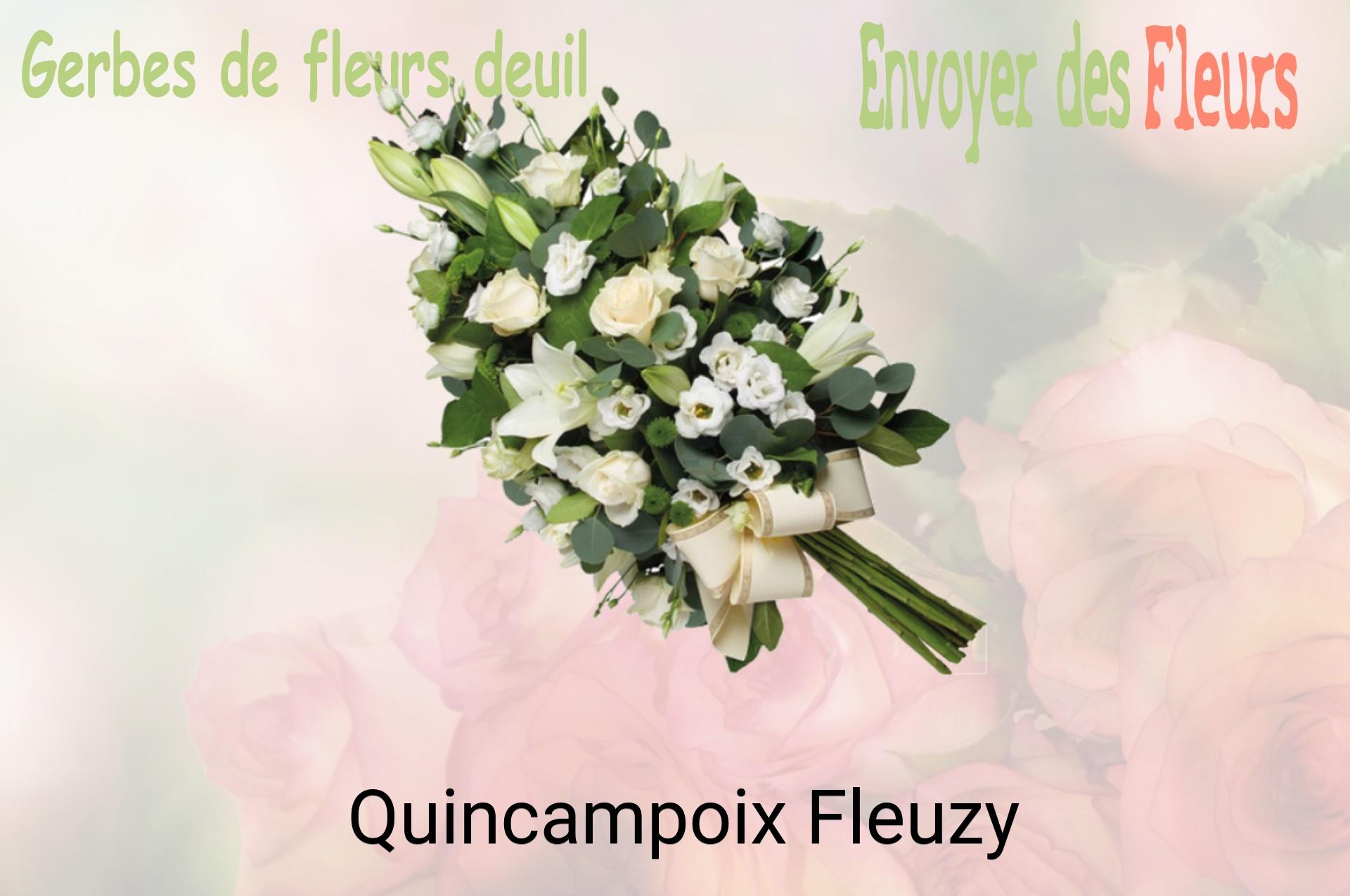 Gerbe de fleurs de deuil livrée à Quincampoix-Fleuzy